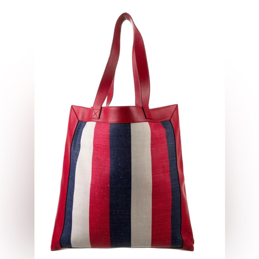 Gucci Logo Stripe Red Tote Bag - Picture 3 of 9